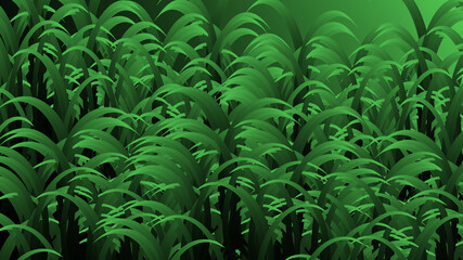 Natural season background with grass or rice leaves. Vector nature background.