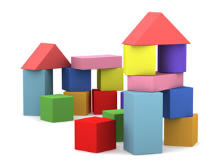 Obraz premium カラフルな積み木 