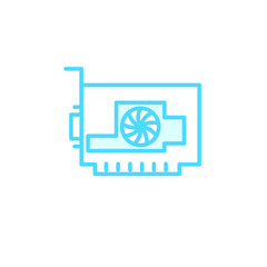 Illustration Vector graphic of VGA card icon template
