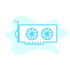 Illustration Vector graphic of VGA card icon template