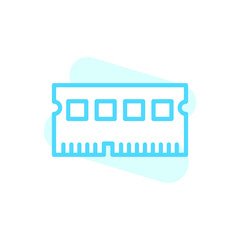 Illustration Vector graphic of memory PC icon template