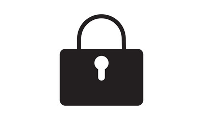 Locked padlock illustration design, simple design