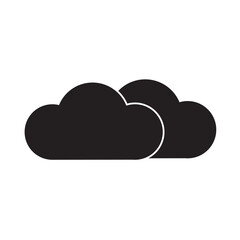 Simple and minimalistic cloud vector design on a simple background
