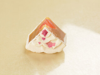 traditional healthy no oil baked lotus paste mooncake with egg yolk and sweet bean in white rose flower petal shape lantern mid autumn festival halal product menu