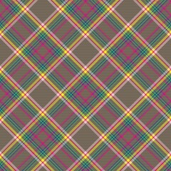 Colourful Chevron Plaid Tartan textured Seamless Pattern Design