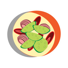 Vietnamese traditional food vector design with local taste