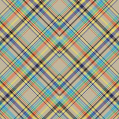 Colourful Chevron Plaid Tartan textured Seamless Pattern Design