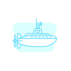 Obraz premium Illustration Vector graphic of submarine icon template