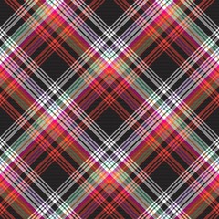 Colourful Chevron Plaid Tartan textured Seamless Pattern Design