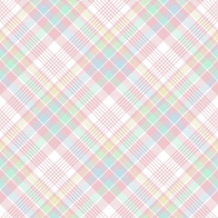 Rainbow Pastel Chevron Plaid Tartan textured Seamless Pattern Design
