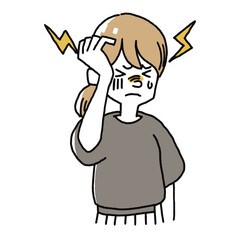 頭が痛い女性