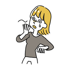 目眩がする女性