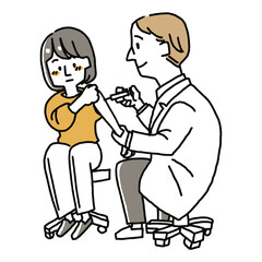 ワクチン接種を受ける女性