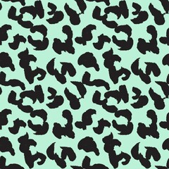 Pastel Animal Leopard Seamless Pattern Background