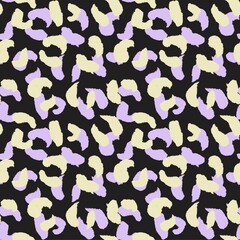 Pastel Animal Leopard Seamless Pattern Background