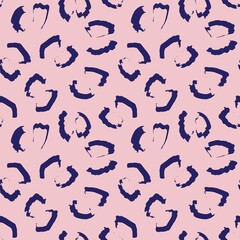 Pink Navy Animal Leopard Seamless Pattern Background