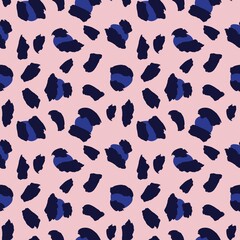 Pink Navy Animal Leopard Seamless Pattern Background