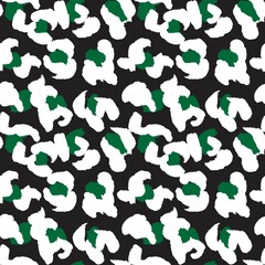 Green Animal Leopard Seamless Pattern Background