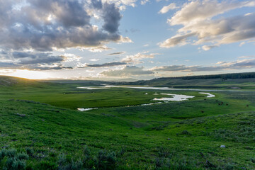 landscape with clouds
