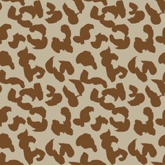 Brown Animal Leopard Seamless Pattern Background
