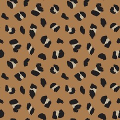 Brown Animal Leopard Seamless Pattern Background