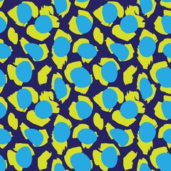 Blue Animal Leopard Seamless Pattern Background