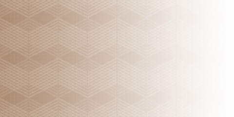 直線的な和柄の茶色いグラデーション和紙・パノラマサイズ