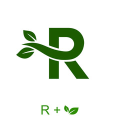 Letter R with a leaf concept. Very suitable in various natural business purposes also for icon, symbol, logo and many more.