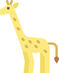 giraffe flat icon
