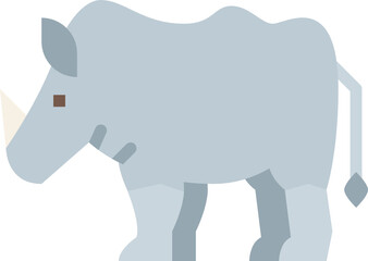 rhino flat icon