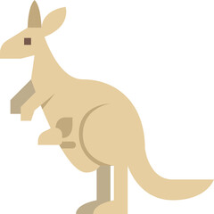 Fototapeta na wymiar kangaroo flat icon