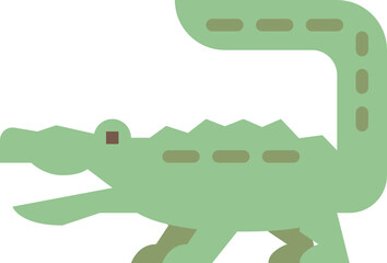 crocodile flat icon