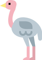 ostrich flat icon