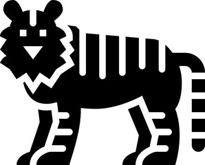 tiger glyph icon