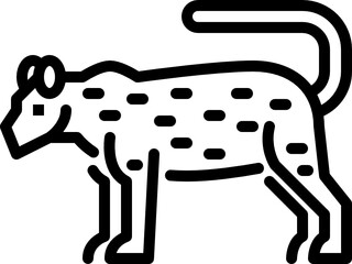 leopard outline icon