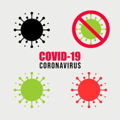Coronavirus icon. Background COVID-19. Vector illustration.
