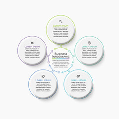 Business circle. timeline infographic icons designed for abstract background template milestone element modern diagram process technology digital marketing data presentation chart Vector