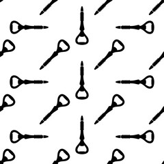 Bottle Opener Seamless Pattern, Bottle Cap Opener