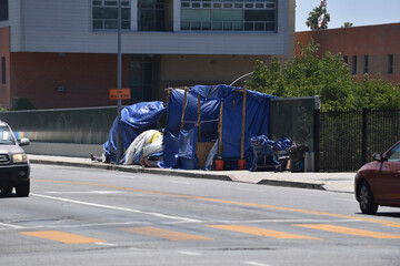 Homeless tent in Los Angeles