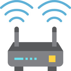 router wifi flat icon