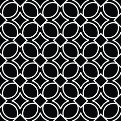 Abstract geometric seamless pattern. Black and white. Modern stylish texture. Repeating vector background.