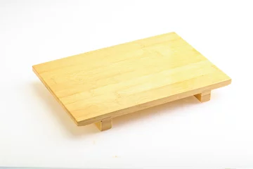 Fotobehang Bamboo wooden board for sushi © Andrei Starostin