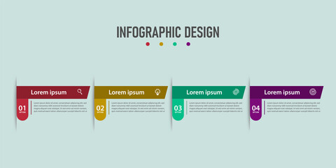 Infographic label template with icons. 4 options or steps. for business concept. Can be used for info graphics, flow charts, presentations, web sites, banners, printed materials.