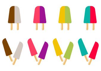 a collection of various flavors of ice cream with beautiful and bright colors