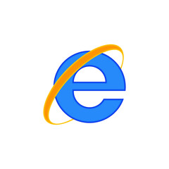 E-logo. Vector illustration of the letter E to illustrate the symbol of the internet. Editable and color changeable.