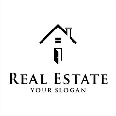 simple creative logo design real estate