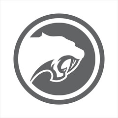 simple creative logo design negative tiger