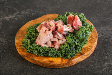 Raw chicken stomach for cooking