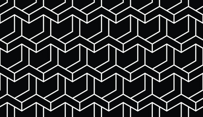 Abstract seamless pattern. with Stripes, lines. Geometric vector background. Black and white texture. Graphic modern pattern.