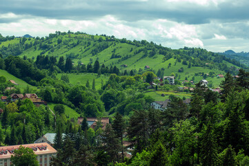 Fototapeta na wymiar Views over countryside, Bran, Romania